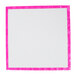 A white paper square with a pink border.