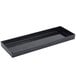 A black rectangular Bon Chef cast aluminum bowl with a sandstone finish on a white background.