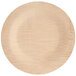 A close up of a Bamboo by EcoChoice round plate.