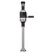 A silver and black KitchenAid 400 Series hand held immersion blender with a metal whisk.