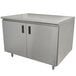 Advance Tabco HB-SS-363 36" x 36" 14 Gauge Enclosed Base Stainless Steel Work Table with Hinged Doors Main Thumbnail 1