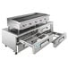 Cooking Performance Group 60CBRRBNL 60" Gas Radiant Charbroiler with 72", 4 Drawer Refrigerated Chef Base - 200,000 BTU Main Thumbnail 1