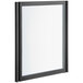 A black rectangular frame with two glass doors.