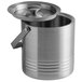 A Tablecraft stainless steel ice bucket with lid.