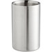 An American Metalcraft stainless steel wine cooler on a white counter.