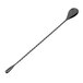 A Barfly black metal Japanese style bar spoon with a long handle.