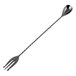 A silver Barfly fork with a spoon on the end.