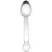 A Vollrath stainless serving spoon with a silver handle.