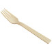 A Bamboo by EcoChoice compostable bamboo fork on a white background.