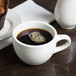 Choice 7 oz. Ivory (American White) Rolled Edge Stoneware Coffee Cup / Mug - 36/Case Main Thumbnail 1