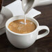 Choice 7 oz. Ivory (American White) Rolled Edge Stoneware Coffee Cup / Mug - 36/Case Main Thumbnail 4