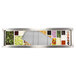 A rectangular stainless steel tray with a Bon Chef Smart Bowl filler bar inside.