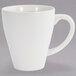 A white Oneida porcelain mug with a handle.