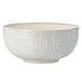 A white Oneida Knit porcelain bowl with a textured pattern.