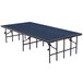 National Public Seating S368C Single Height Portable Stage with Blue Carpet - 36" x 96" x 8" Main Thumbnail 1