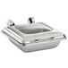 Vollrath 4644020 Mirage® 5.6 Qt. 2/3 Size Square Induction Chafer with Glass Top and 2/3 Size, 2.5" Deep Super Pan V® Stainless Steel Food Pan Main Thumbnail 1
