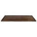 A brown rectangular Lancaster Table & Seating butcher block table top with an espresso finish.