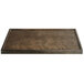 A rectangular wooden table top with an espresso finish.