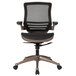 A Flash Furniture black mesh office chair with a black and gold frame.
