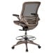 A Flash Furniture mid-back office chair with a black mesh back and metal base.