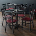 Lancaster Table & Seating Cross Back Black Chair with Mahogany Seat - Preassembled Main Thumbnail 5