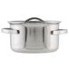 An American Metalcraft stainless steel mini pot with a lid and handle.