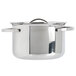 An American Metalcraft stainless steel mini pot with a lid and handle.
