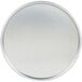 An American Metalcraft round white aluminum pizza pan with a silver rim.