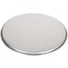 An American Metalcraft Heavy Weight Aluminum Coupe Pizza Pan with a silver rim on a white background.