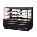 Turbo Air TCGB-60UF-CO-B-N Black 60" Flat Glass Dual Dry / Refrigerated Bakery Display Case Main Thumbnail 1