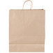 A close up of a brown Duro paper shopping bag with handles.
