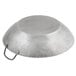 A Town hand hammered metal wok with a metal handle.