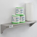 Lavex Janitorial 5" x 24" Stainless Steel Restroom Wall Mount Shelf Main Thumbnail 5