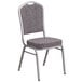 Flash Furniture FD-C01-S-12-GG Hercules Herringbone Fabric Crown Back Stackable Banquet Chair with Silver Frame Main Thumbnail 1