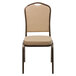 Flash Furniture FD-C01-COPPER-TN-VY-GG Hercules Tan Vinyl Crown Back Stackable Banquet Chair with Copper Vein Frame Main Thumbnail 3