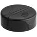 A black plastic dual-flapper spice lid with induction liner.