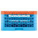 Carlisle RG16-4C412 OptiClean 16 Compartment Orange Color-Coded Glass Rack with 4 Extenders Main Thumbnail 3