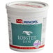 A white container of Minor's Lobster Base with a blue and red label.
