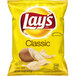 A case of 64 Lay's Classic Potato Chips bags.