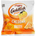 A Pepperidge Farm bag of Cheddar Goldfish cheese crackers.