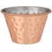 Choice 4 oz. Hammered Copper-Plated Stainless Steel Round Sauce Cup - 12/Pack Main Thumbnail 4