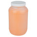 A Ken's Foods 1 gallon plastic container of French dressing with a white plastic lid.