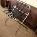 Lancaster Table & Seating Chrome Folding Luggage Rack with Guard Main Thumbnail 1
