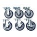 Cooking Performance Group 5 inch Plate Casters - 6/Set