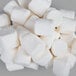 A pile of white marshmallows.