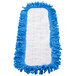 A white and blue Carlisle dry mop pad.