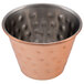 Choice 2.5 oz. Hammered Copper-Plated Stainless Steel Round Sauce Cup - 12/Pack Main Thumbnail 3