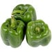 A group of large green bell peppers.