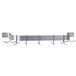 Advance Tabco SW1-36-EC 36" Stainless Steel Wall Mounted Single Line Pot Rack with 6 Double Prong Hooks Main Thumbnail 1