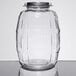 An Anchor Hocking clear glass jar with a metal lid.